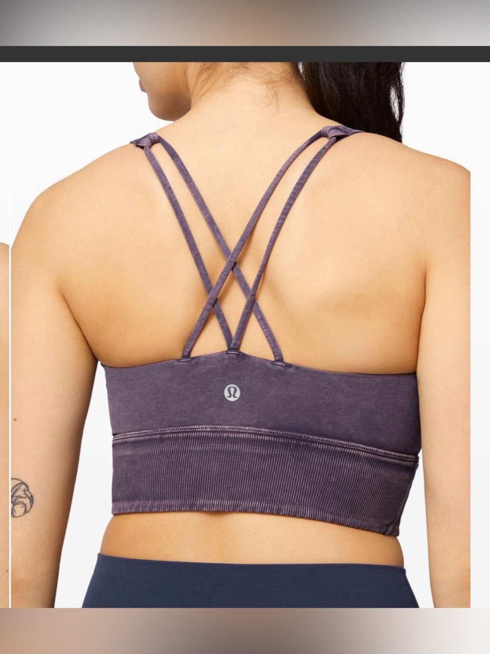 Lululemon size 8: free to be bra long line *rib